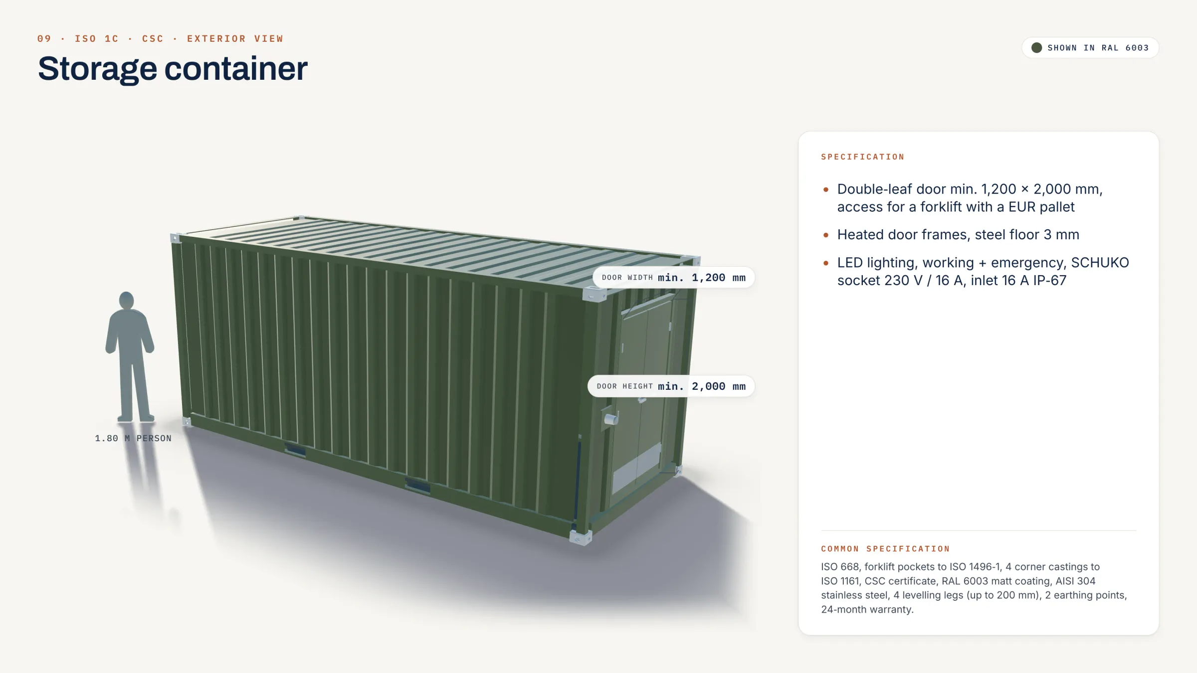 Storage container: View from outside (visualisation)