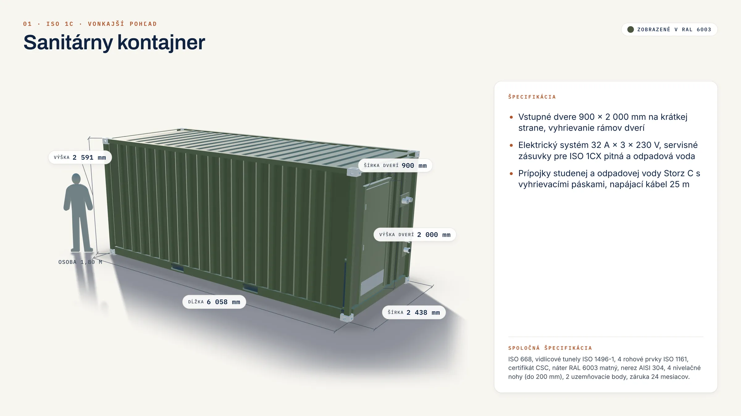Sanitary container: View from outside (visualisation)