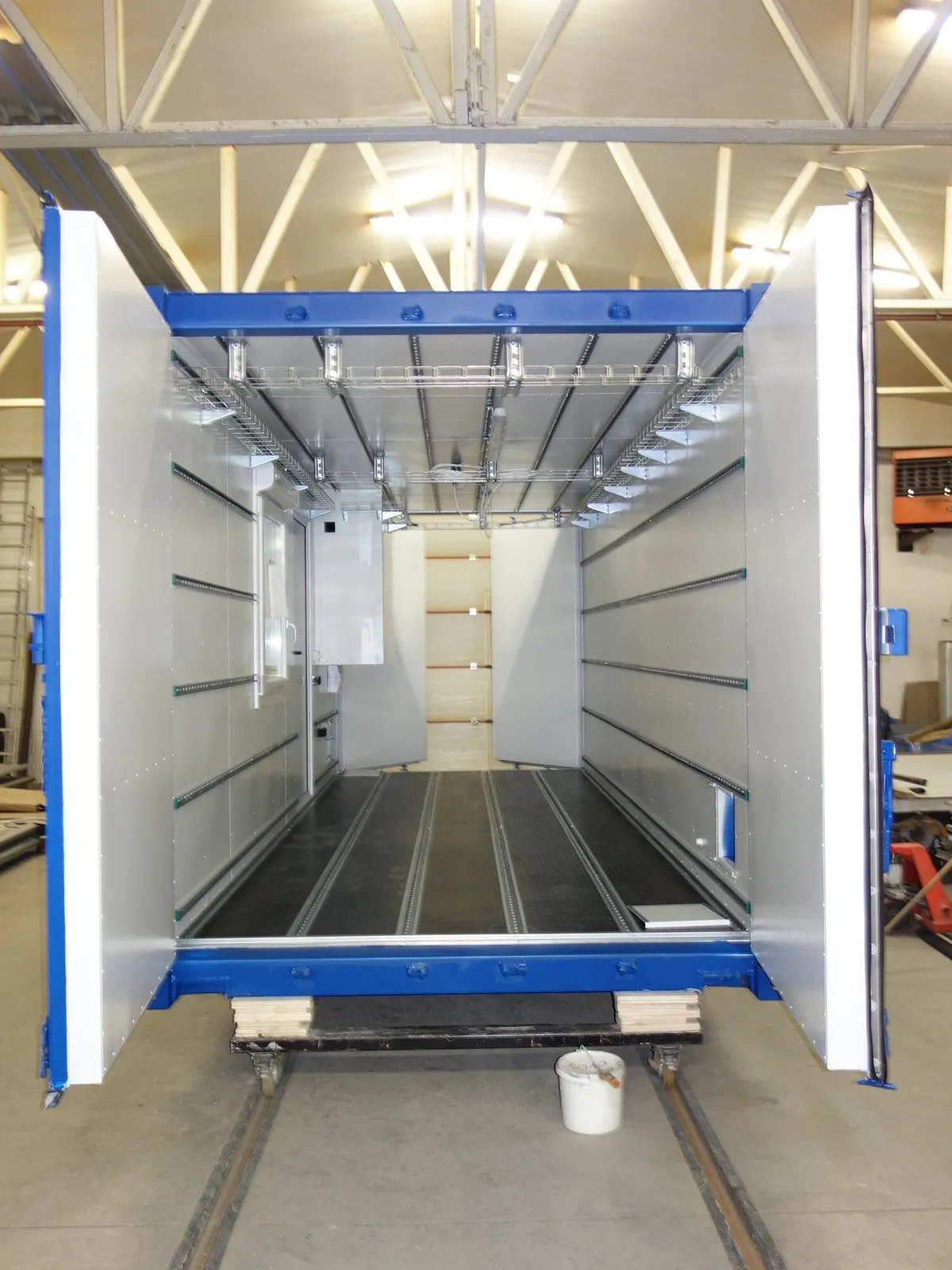 Fitted-out service bay interior