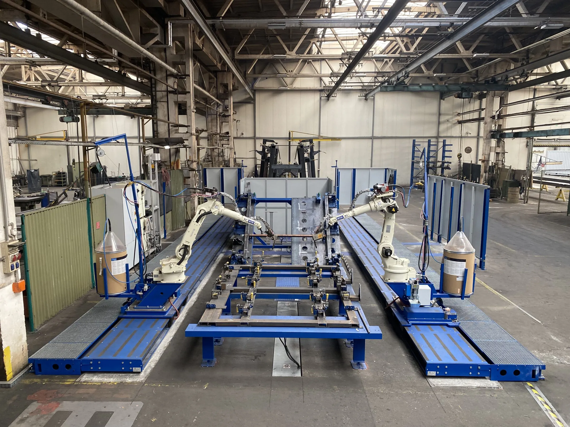 Robotic welding cell, third view