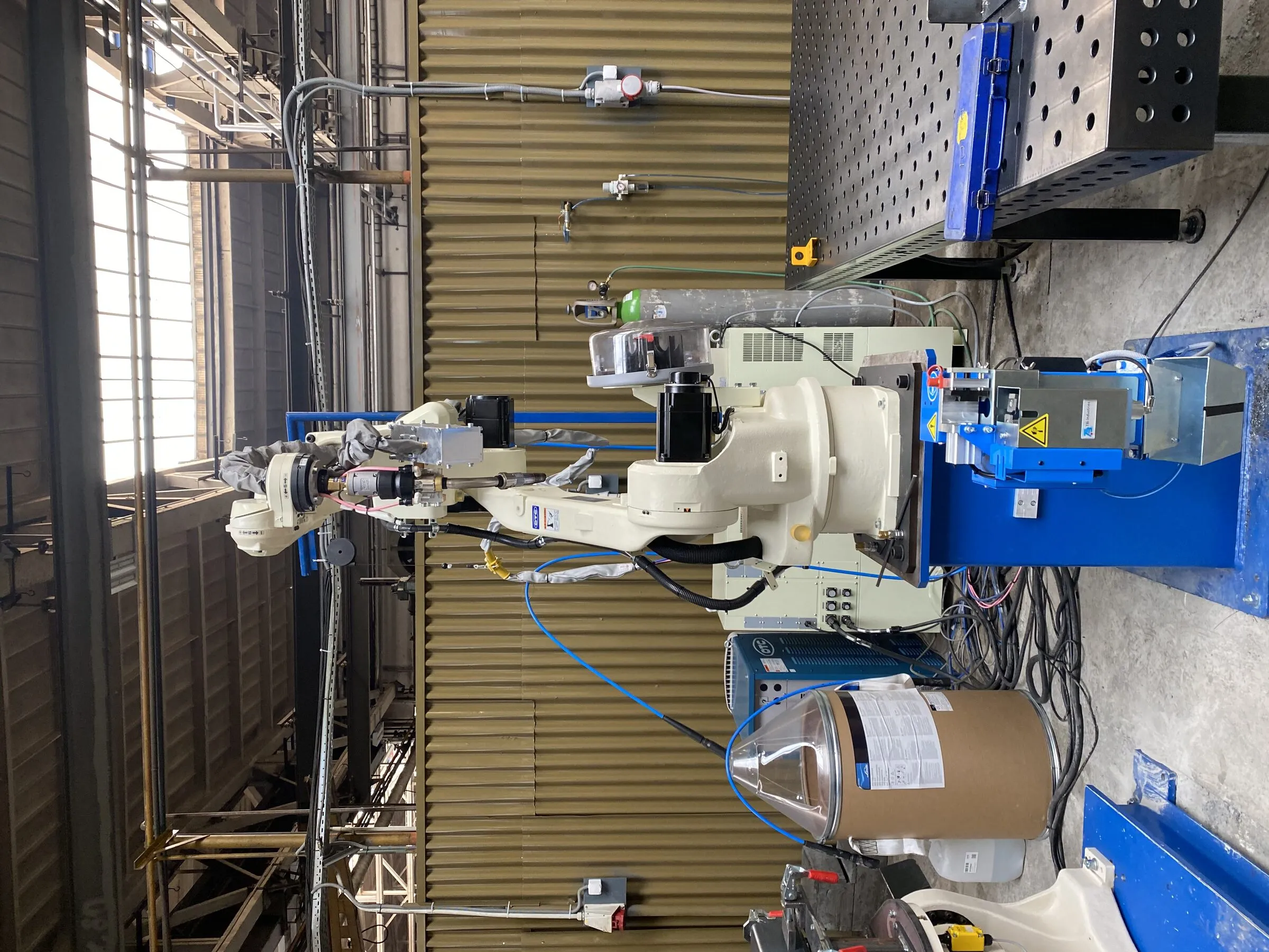 Robotic welding cell, fifth view