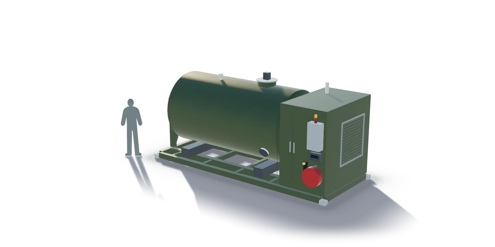 Brændstoftank: Set udefra (visualisering)