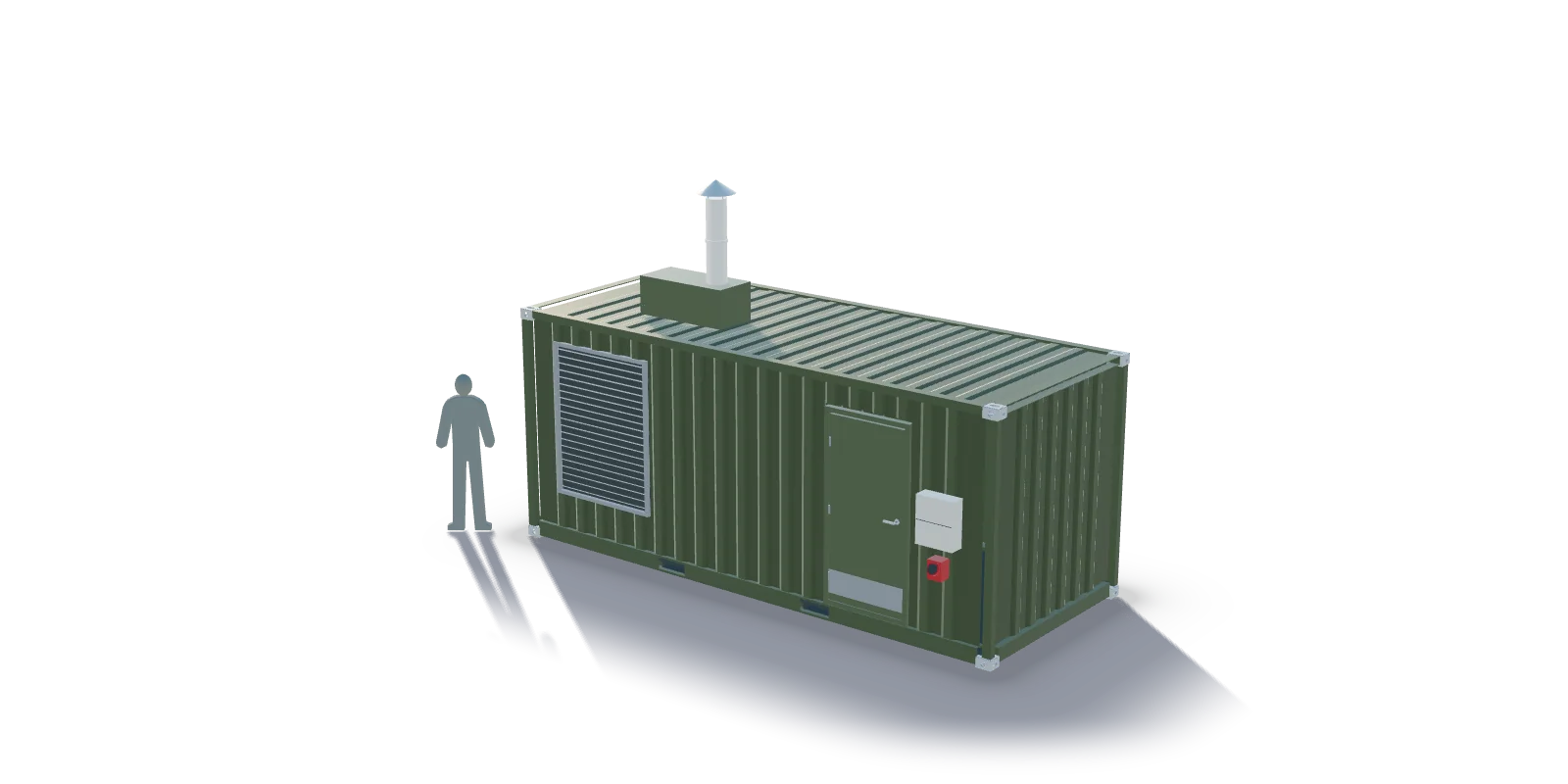 Containergenerator: Set udefra (visualisering)